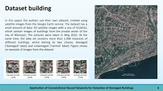 10. Application of Convolutional Neural Networks for Detection of Damaged Buildings