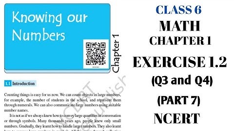 NCERT class 6 math chapter 1 | knowing our numbers | exercise1.2 Q.3 AND Q.4  | (PART7) @NKS CLASSES