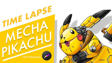 TIME LAPSE MECHA PIKACHU l with PROCREATE