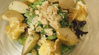Салат из груши и мешочками с Камамбером. Рецепт от шеф-повара. Салат из груши и мешочками с Камамбером. Рецепт от шеф-повара.