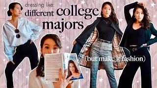 what different college majors would wear if they had proper sleep & decent fashion sense LMaO