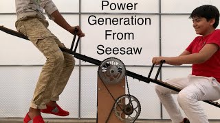 Power generation from seesaw mechanical engineering final year project