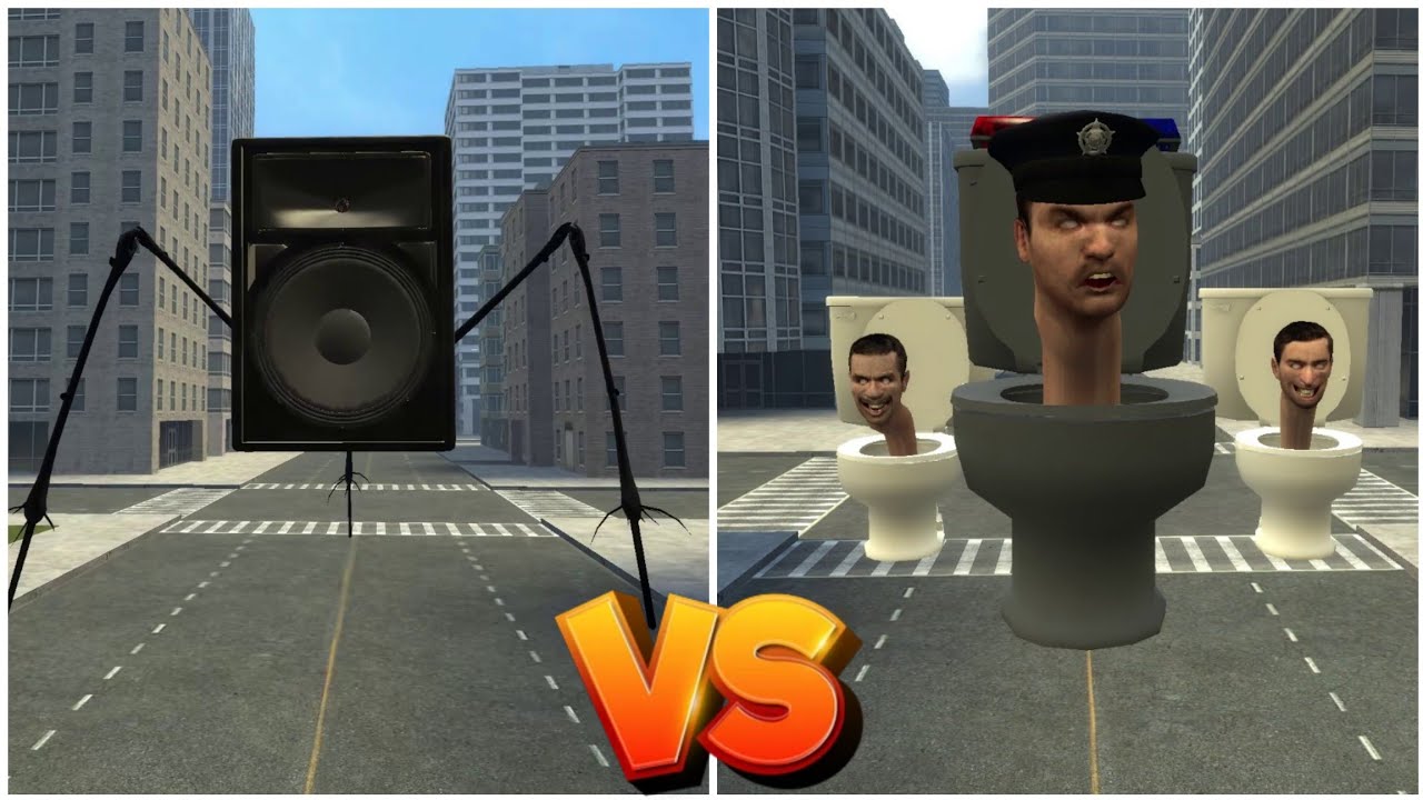 Гигантский динамик против гигантского скибиди COP