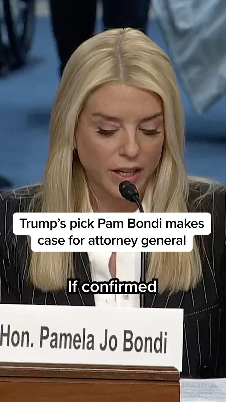 Trump's pick Pam Bondi makes case for attorney general