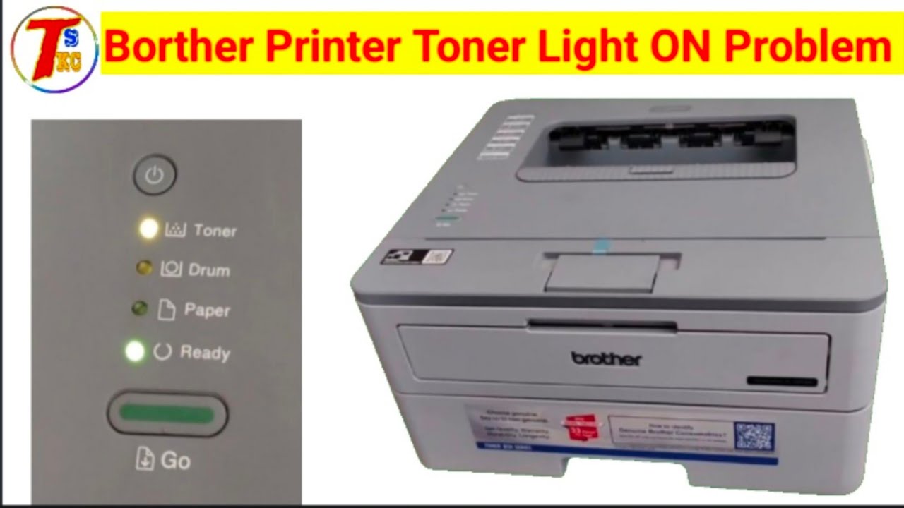 borther printer toner light on Toner light problem YouTube