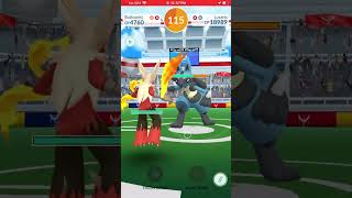 T3 Blaze Kick Lucario Solo Raid vs Mega Blaziken Only (Partly Cloudy) #pokemongo #solo #lucario