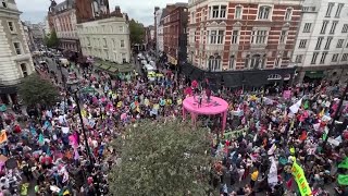 Climate activists block streets in central London