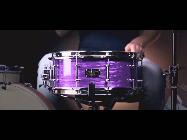 SJC 14x6 Purple Ripple Maple Snare Drum