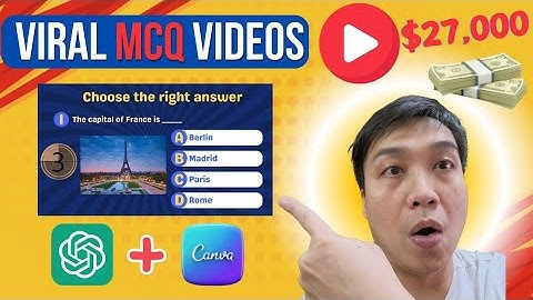 How I Made 1000 Viral MCQ Quiz Videos YT Channel Using Canva & Chat GPT