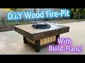 DiY Wood Fire Pit Table - build it yourself! Modular, Solid Wood