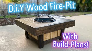 DiY Wood Fire Pit Table  build it yourself! Modular, Solid Wood