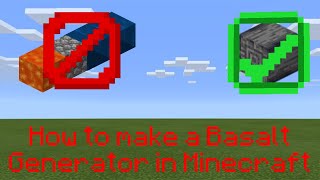 How to make Basalt Generator in Minecraft! (works in both versions)