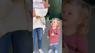 She Was Fine Until Mom Hugged The Baby