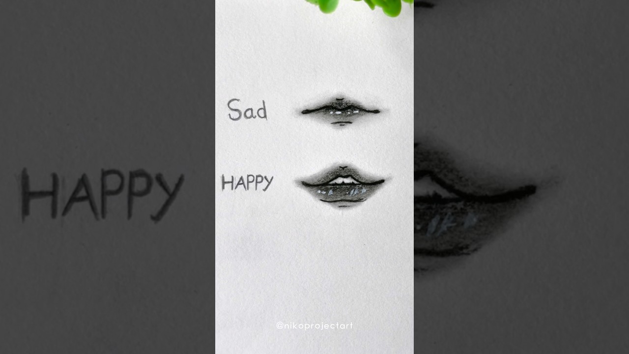 How to draw Lips Tutorial✨Il sad&happy#drawing #tutorial #howtodraw #lips #art