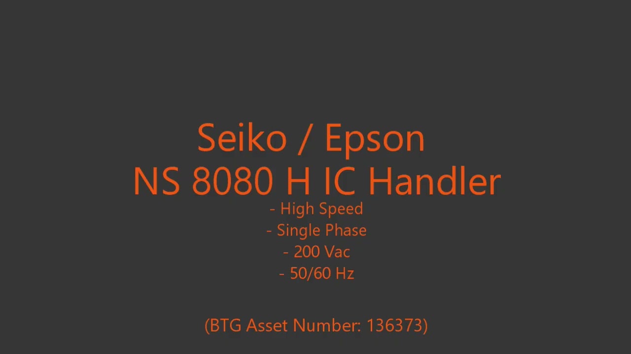 Seiko / Epson NS 8080 H IC Handler (A# 136373)