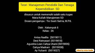 Makalah 'Teori manajemen pendidik dan tenaga kependidikan'