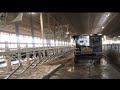 Mensch sand truck bedding cow stalls with sand