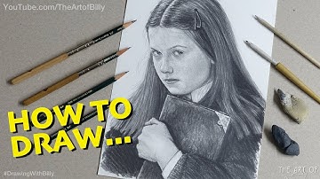 How To Draw Ginny Weasley with Tom Riddle’s Diary (Bonnie Wright in the Harry Potter Movies)