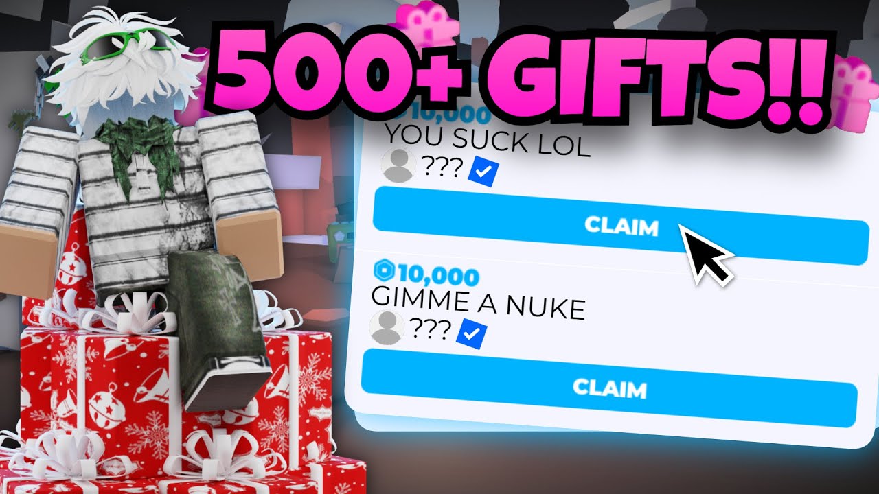 CLAIMING 500+ GIFTS IN ROBLOX PLS DONATE!