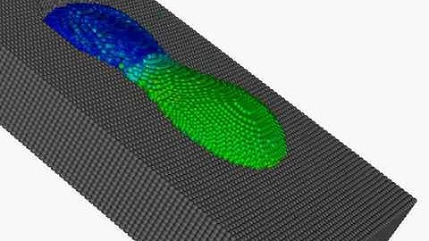 Landslide simulation with a Material Point Method code, Uintah 3/3