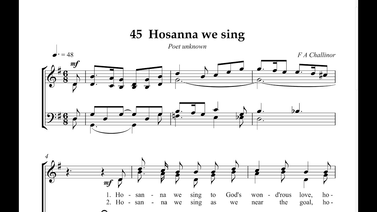 Hymn Collection 045 Hosanna We Sing Youtube 