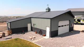 30' wide x 40' long x 12' tall pole barn in Eagle Mountain, UT