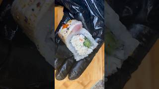 【ASMR】sushi roll at home ? yellowtail torched shorts asmr sushi sushiroll cookingasmr