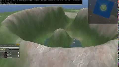 OpenSim Terraforming Volcanic Island with "terrain modify"