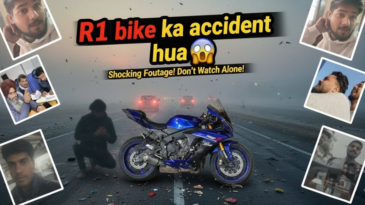 R1 Bike Ka Bhayanak Accident 😱 | Full Shocking Video fake 🤥 masti kari hai 🤣🤣😂🤣