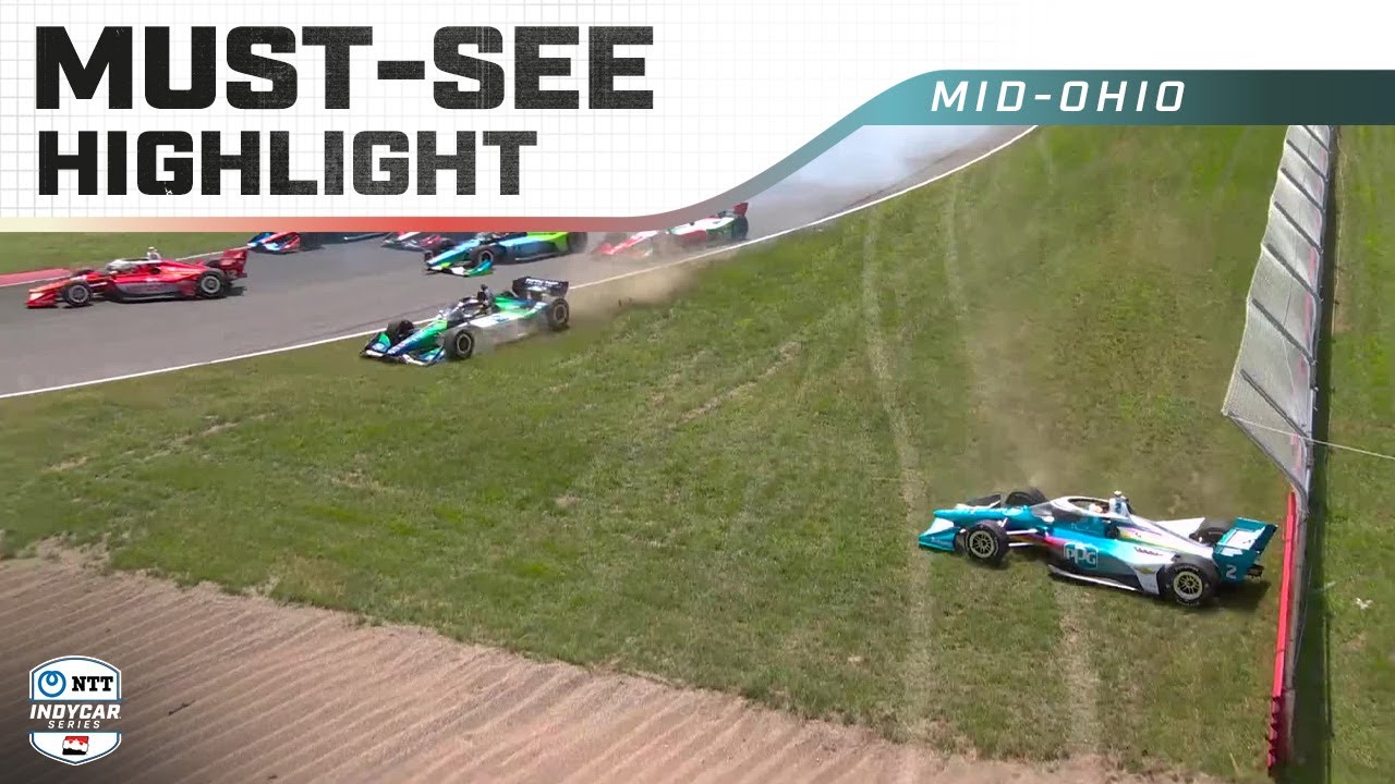 Lap 1 Chaos! Josef Newgarden Caught in Multi-Car Crash | 2025
