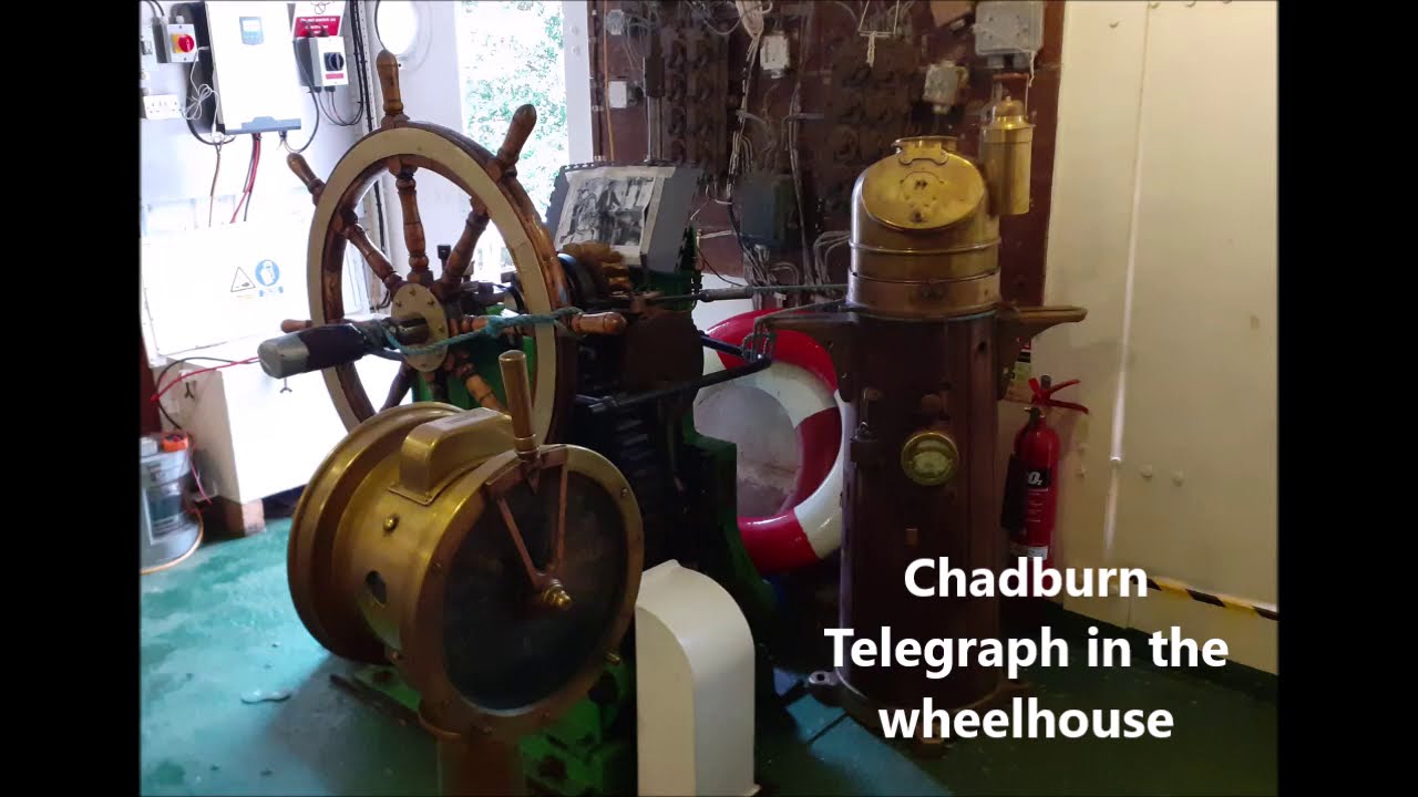 Ss Fresh Spring Inside Demonstrating the recently reinstalled telegraph on board SS ...