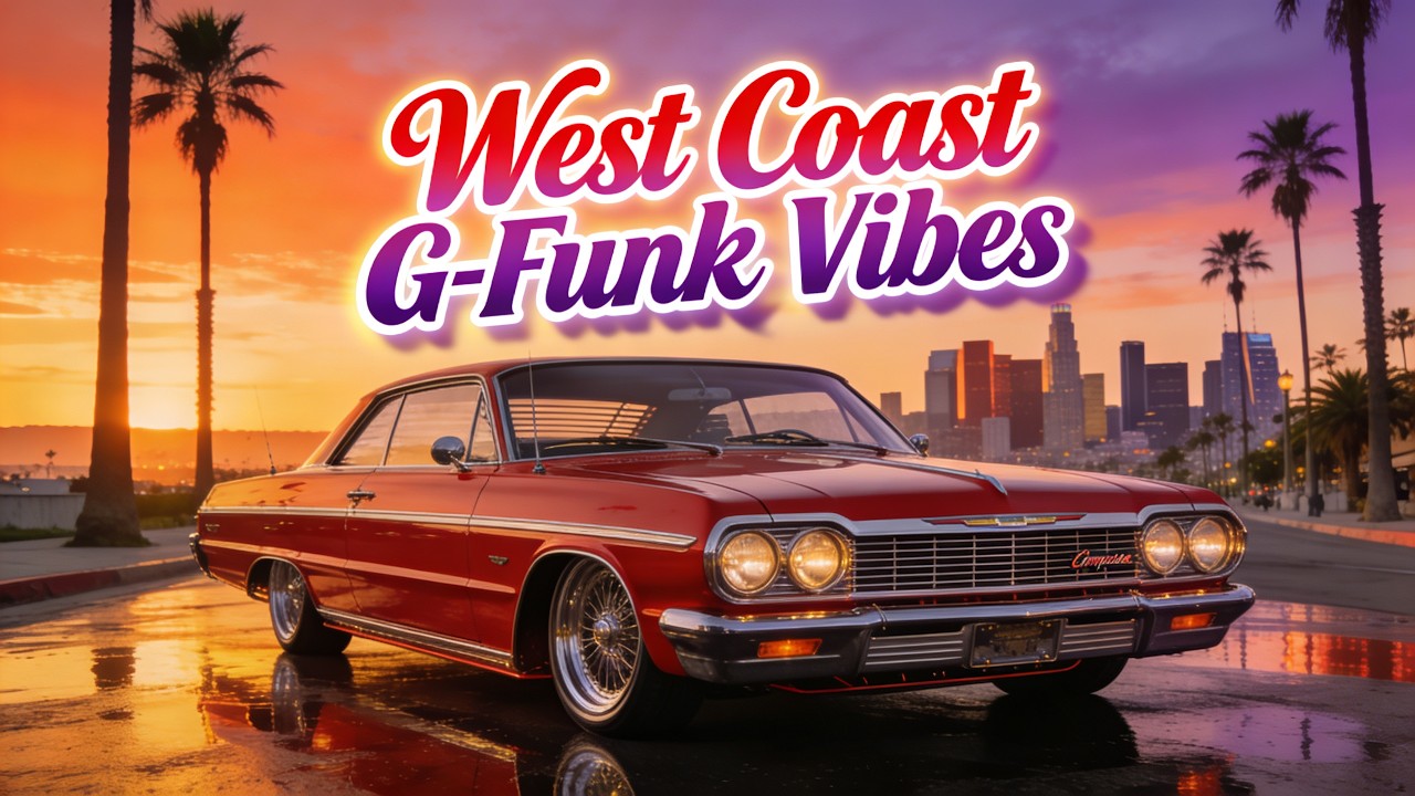 🌇 Golden Hour Lowrider Ride 🌴 West Coast G-Funk | Relaxing Music