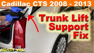 Cadillac CTS Trunk Fix - Trunk Crashing Down? How to Change or Replace CTS Trunk Lift Support Struts Cadillac Cts Trunk Release Button