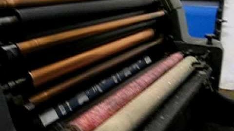 Solna 225 two color offset printing press test run