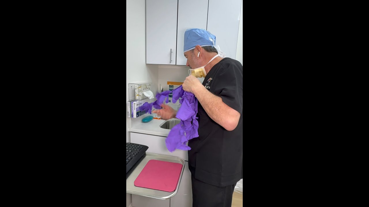 Tied the Doctors Gloves Together