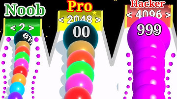 🧘‍♀️Satisfying Mobile Game/ Ball Run 2048 in Infinity mod vs level up going ball Gameplay part #3