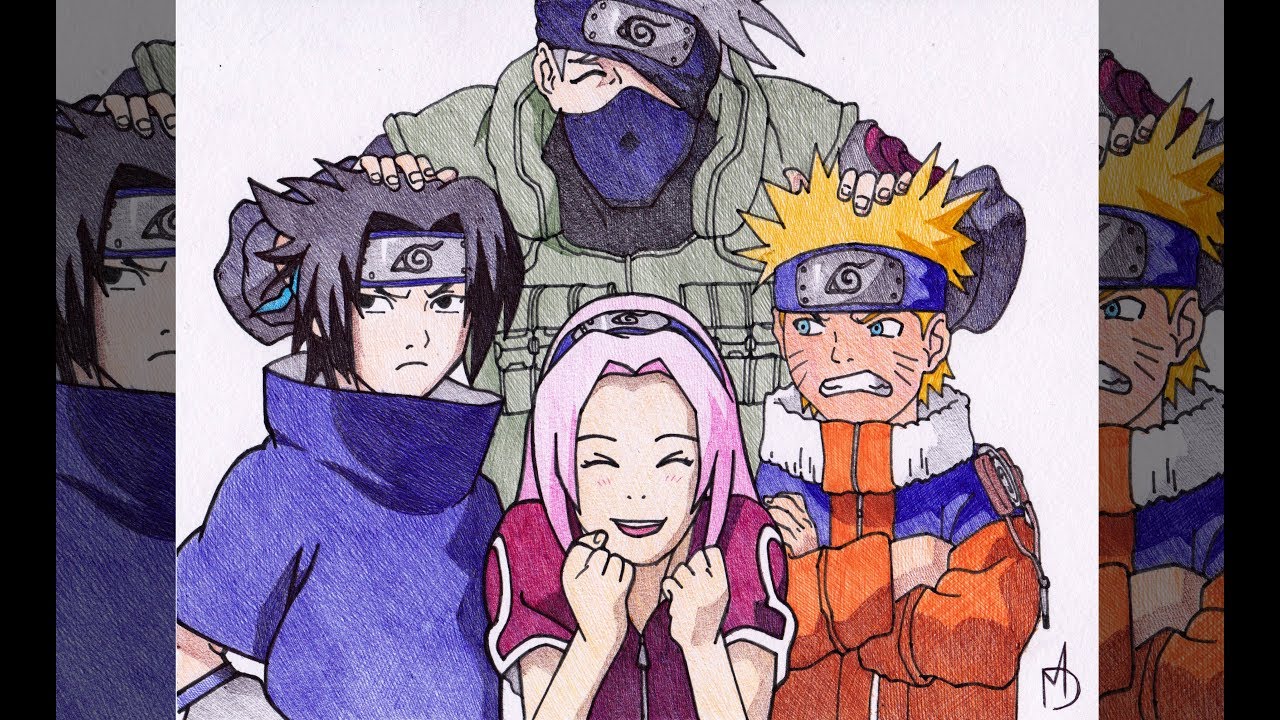 Team 7 Drawing Naruto