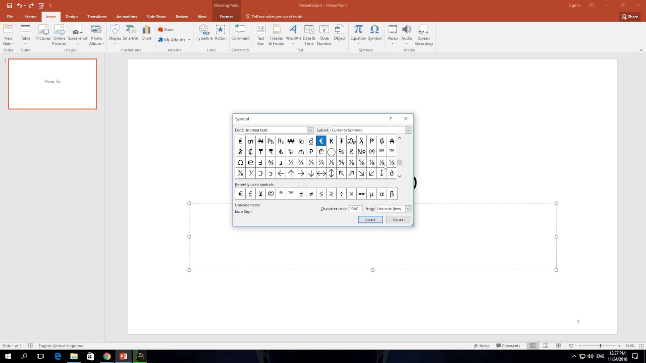 how to insert summation symbol in word