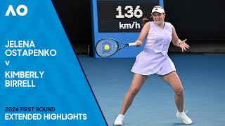 Jelena Ostapenko v Kimberly Birrell Extended Highlights | Australian Open 2024 First Round