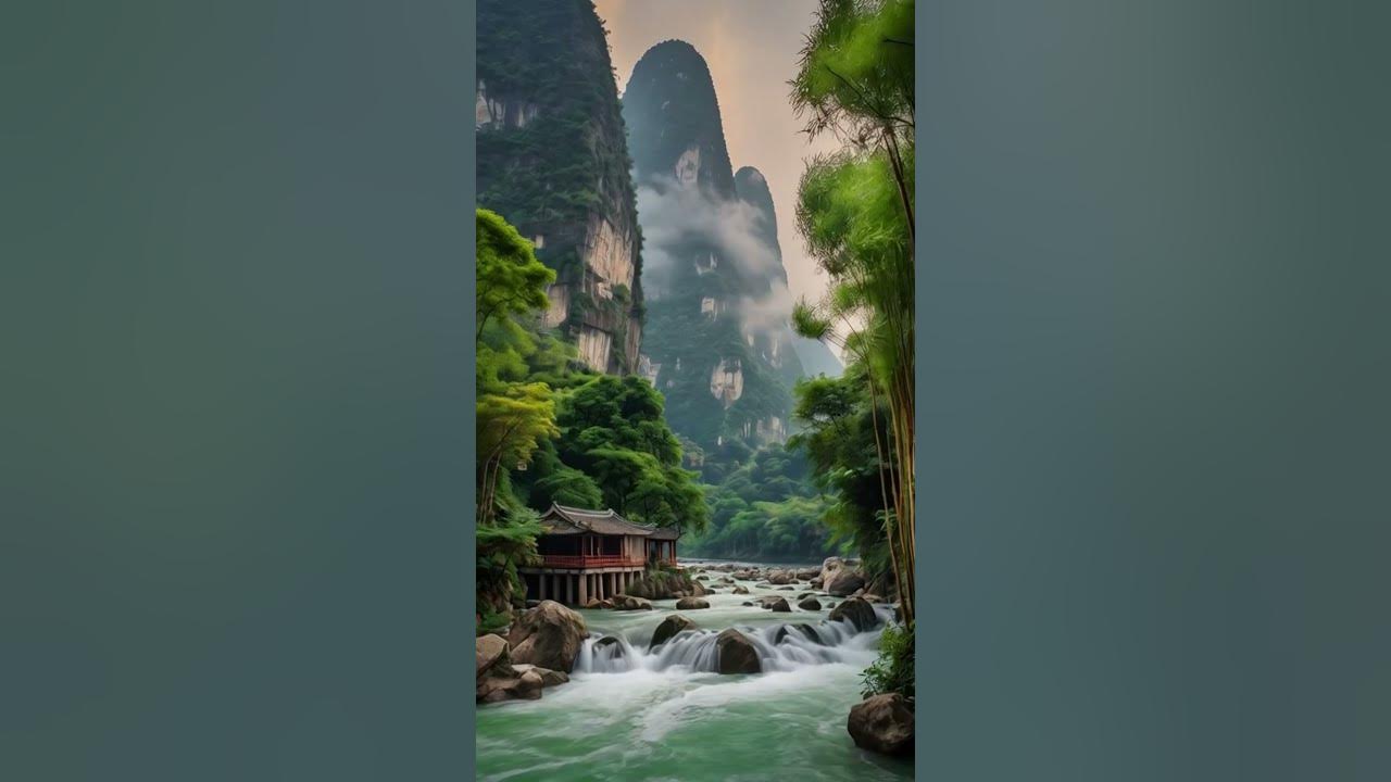 🌿 Bamboo Serenity | 宁静竹林水声 | Relaxing Chinese Instrumental Short
