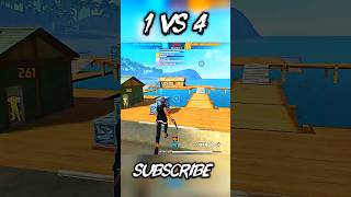 CS RANK 1 VS 4 ☠️ CLUTCH SHORT 😲 M500 HEADSHOT GAME PLAY 🎮 #freefire #short #ffshorts