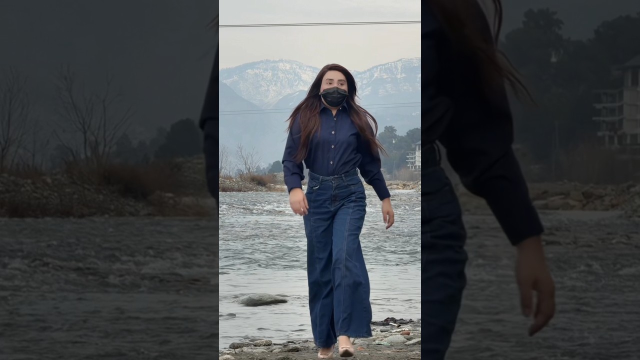 Walking through calm waters & strong vibes 🌊⛰️.  