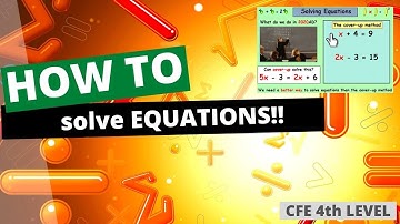 Solving Equations Cover up Method