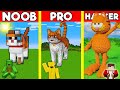CAT Build Battle In Minecraft - NOOB VS PRO CHALLENGE - Maizen Mizen Mazien Parody