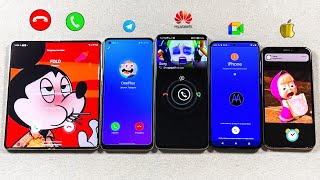 Telegram, Viber, Meet, Alarm + Incoming Call Z Fold 5 + OPPO 7 + Huawei NY90 + Moto E30N + iPhone Xs