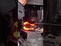 Hardcore forging: thousand-degree red steel turns into heavy hook in seconds