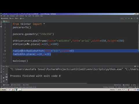 Pencereye Radiobutton ekleyelim Python Tkinter #28