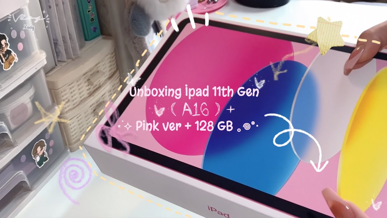 Unboxing Ipad 11th Gen ( A16 ) + pink ver + 128GB ⋆˙⟡ ⟢