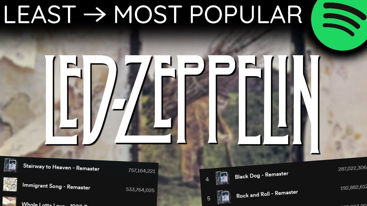 Every LED ZEPPELIN Song LEAST TO MOST PLAYS [2022] - YouTube