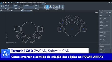 Tutorial CAD: Como Inverter o Sentido da Criação de Cópias no Comando POLAR ARRAY do ZWCAD
